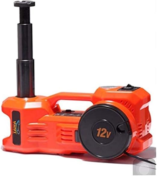 360¡Ã Light Electric Car Jack 5 Ton Hydraulic Floor Jack With Built-In Tire Inflator Pump & Led Light - 2-Way Power Supply, Extra Safety Hammer - 12V Electric Hydraulic Car Jack For Tire Replacement¡