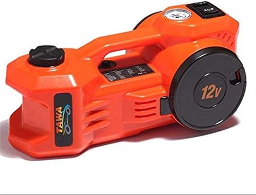 360¡Ã Light Electric Car Jack 5 Ton Hydraulic Floor Jack With Built-In Tire Inflator Pump & Led Light - 2-Way Power Supply, Extra Safety Hammer - 12V Electric Hydraulic Car Jack For Tire Replacement¡