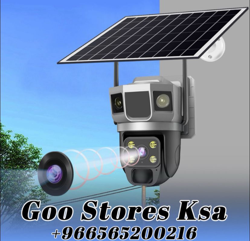4K Solar Security Cameras Wireless Outdoor, 2.4g & 5g WiFi PTZ Camera Battery Powered, 360°View Home Security Systems with Color Night Vision, Spotlight Siren, PIR Sensor, IP66